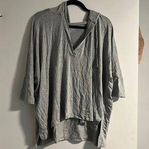 Oversized gray beyond yoga pullover